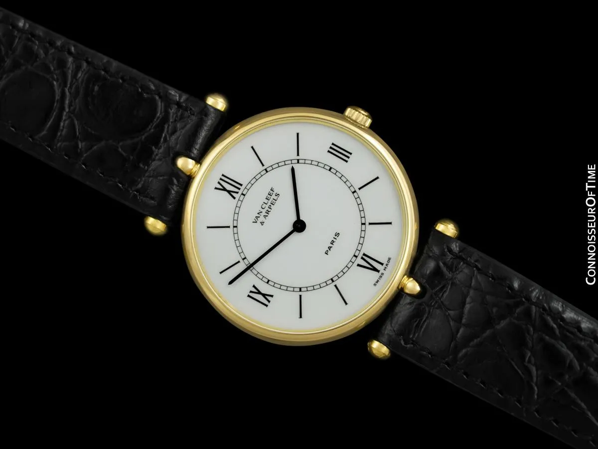 Van Cleef & Arpels VCA (likely by Piaget) La Collection Mens Midsize Unisex Watch - 18K Gold
