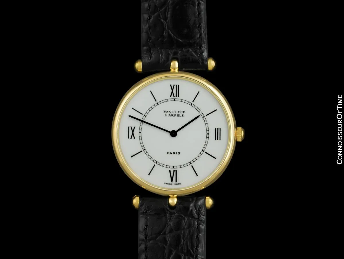 Van Cleef & Arpels VCA (likely by Piaget) La Collection Mens Midsize Unisex Watch - 18K Gold