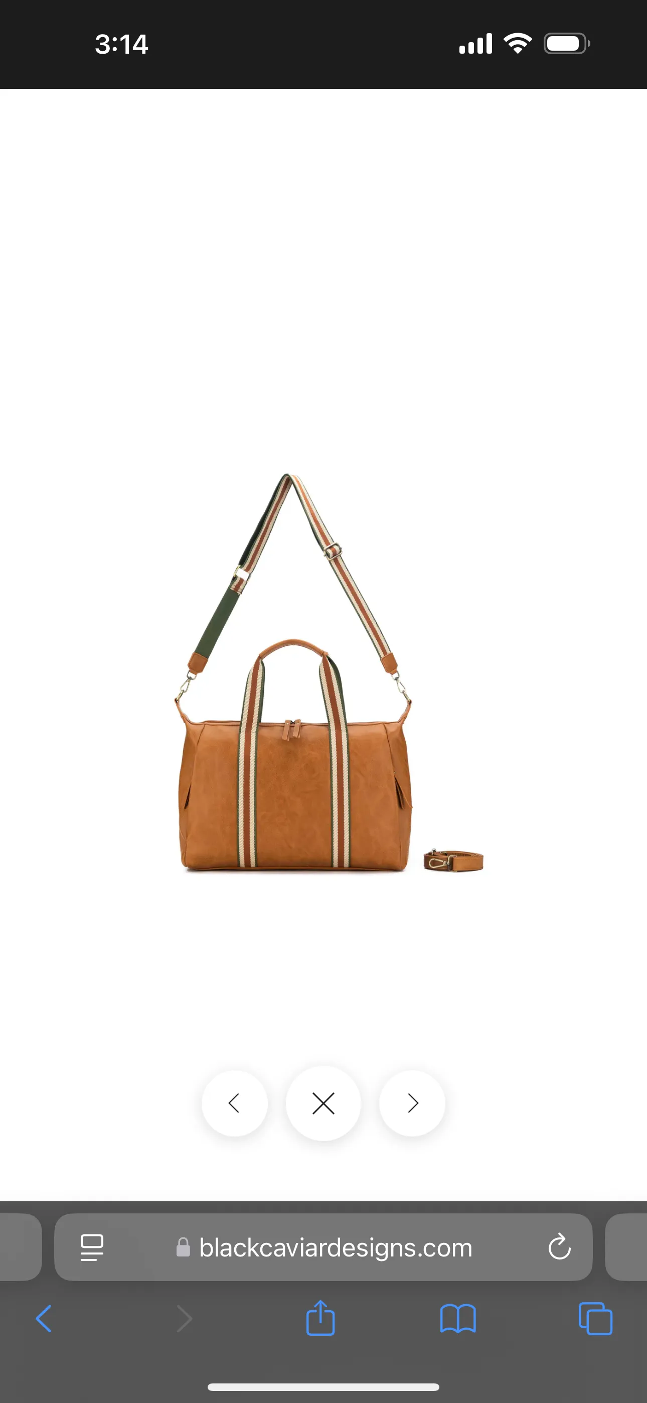 Vegan Leather Overnight Bag