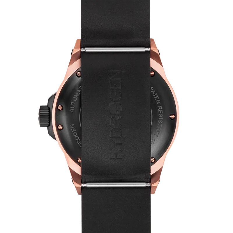 Vento Black Rose Gold Leather
