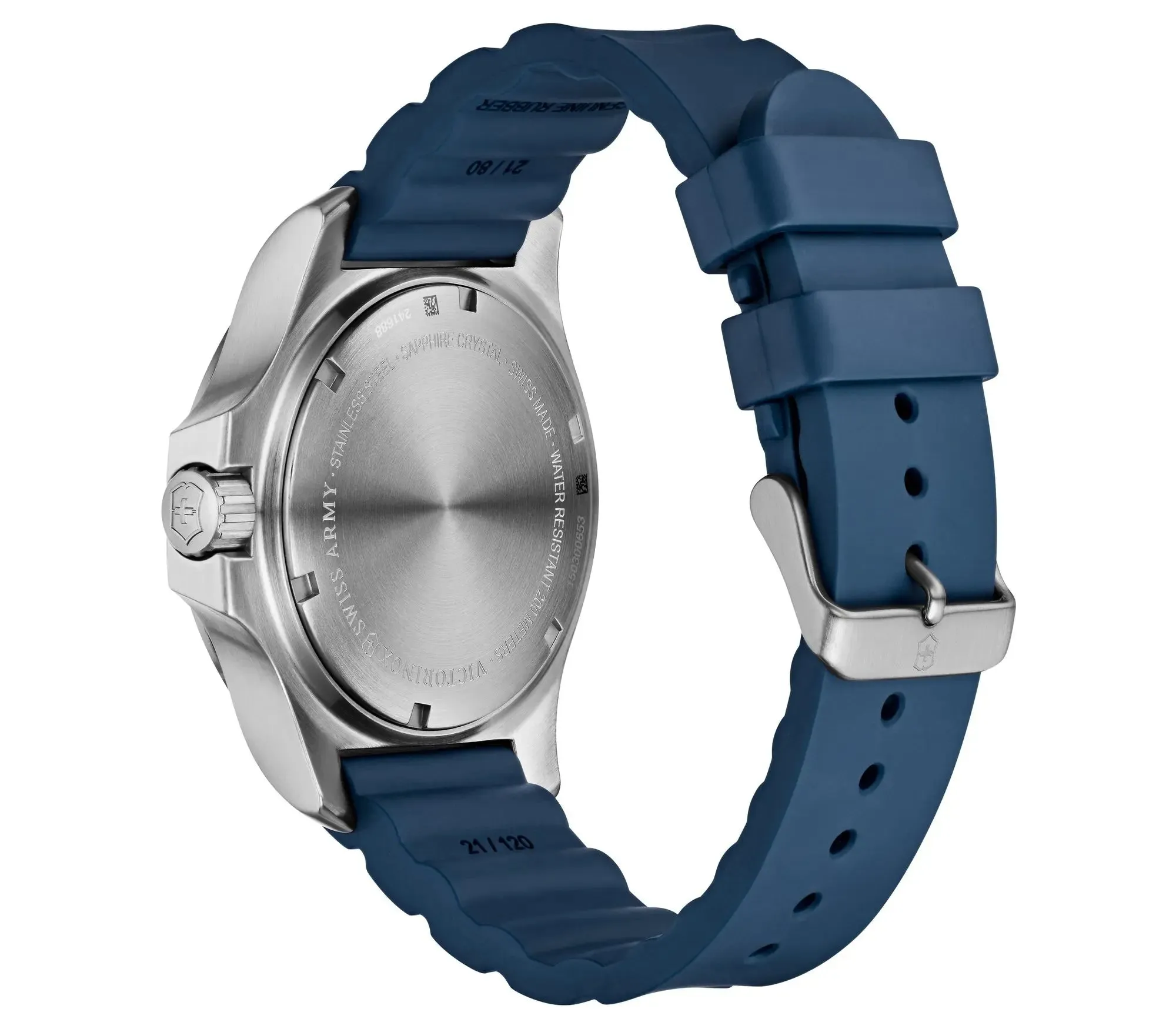 Victorinox I.N.O.X. Blue Dial Blue Rubber Strap Men's Watch