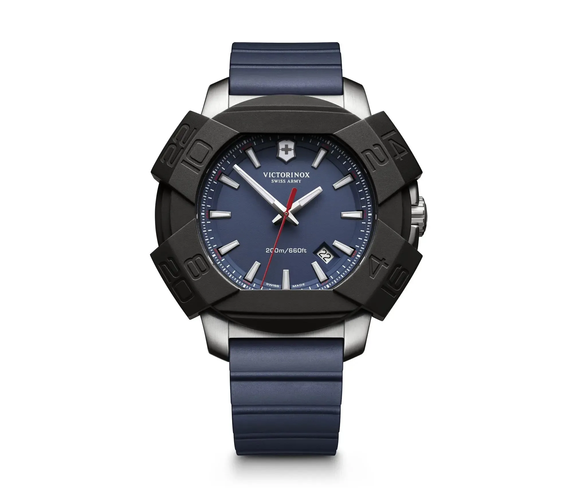 Victorinox I.N.O.X. Blue Dial Blue Rubber Strap Men's Watch