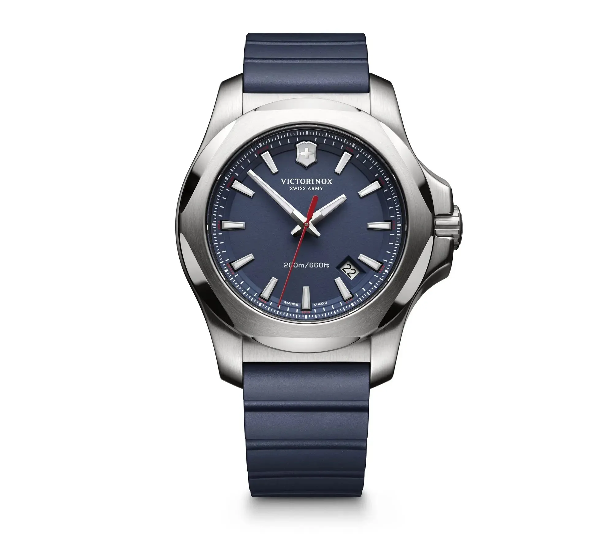 Victorinox I.N.O.X. Blue Dial Blue Rubber Strap Men's Watch
