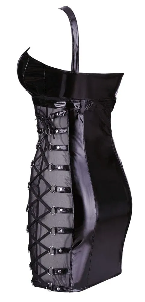 Vinyl Dress- Sheer Sides