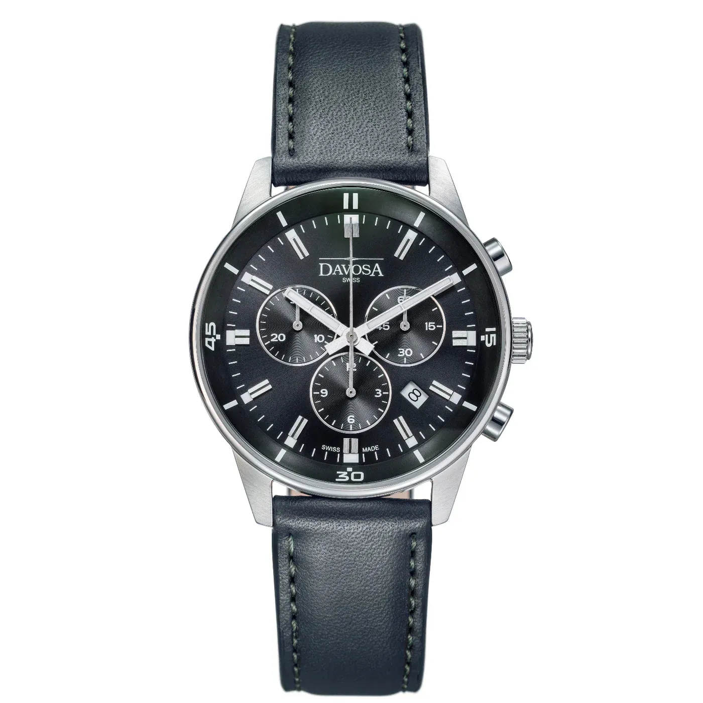 Vireo Quartz Chronograph Swiss-Made Blue Pilot Watch 16249355