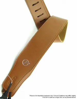Vorson Light Brown Leather Guitar Strap