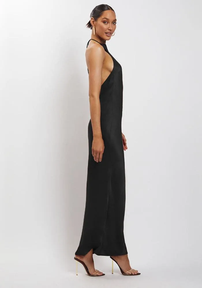 White Satin Maxi Dress