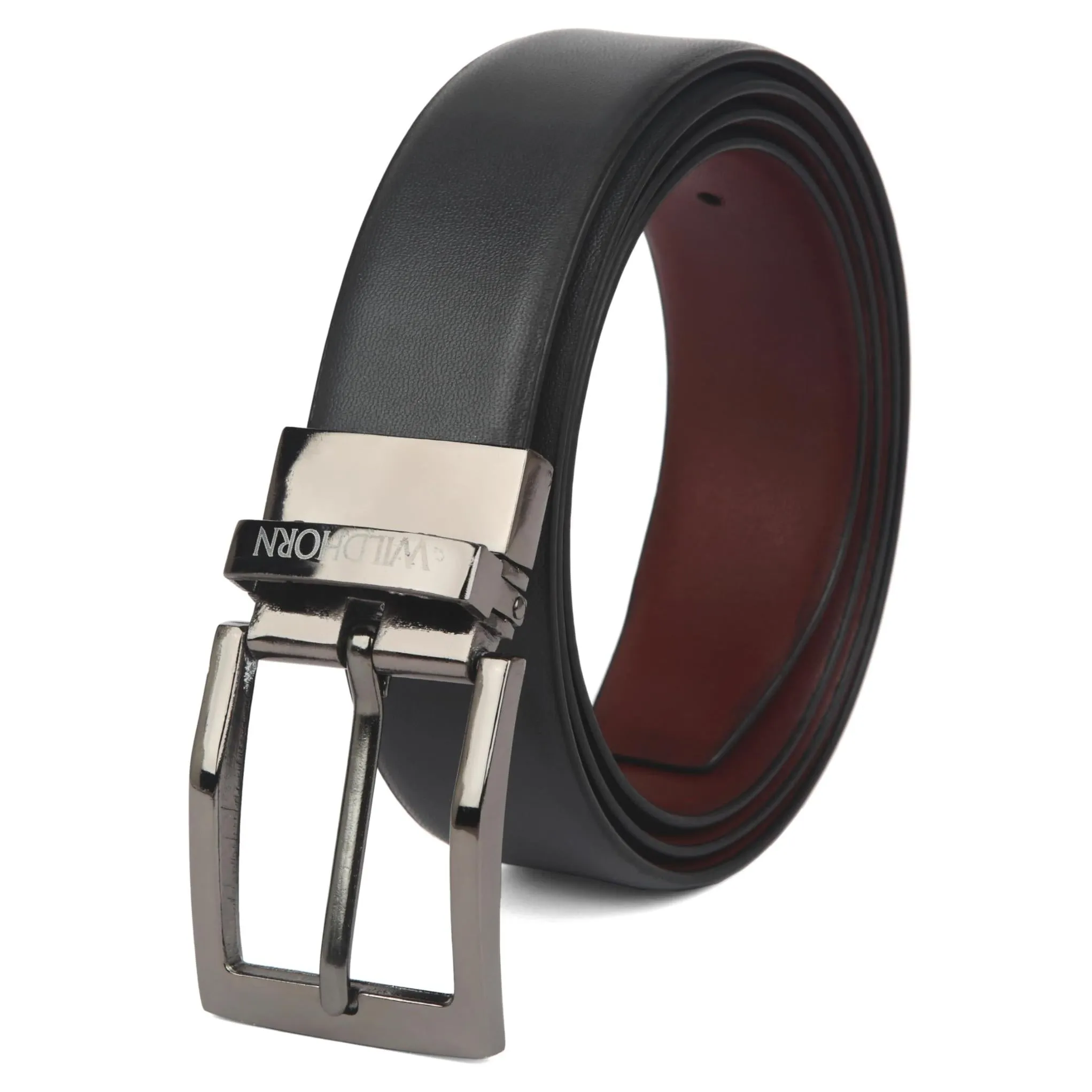 WILDHORN Premium Reversible Leather Belt for Men