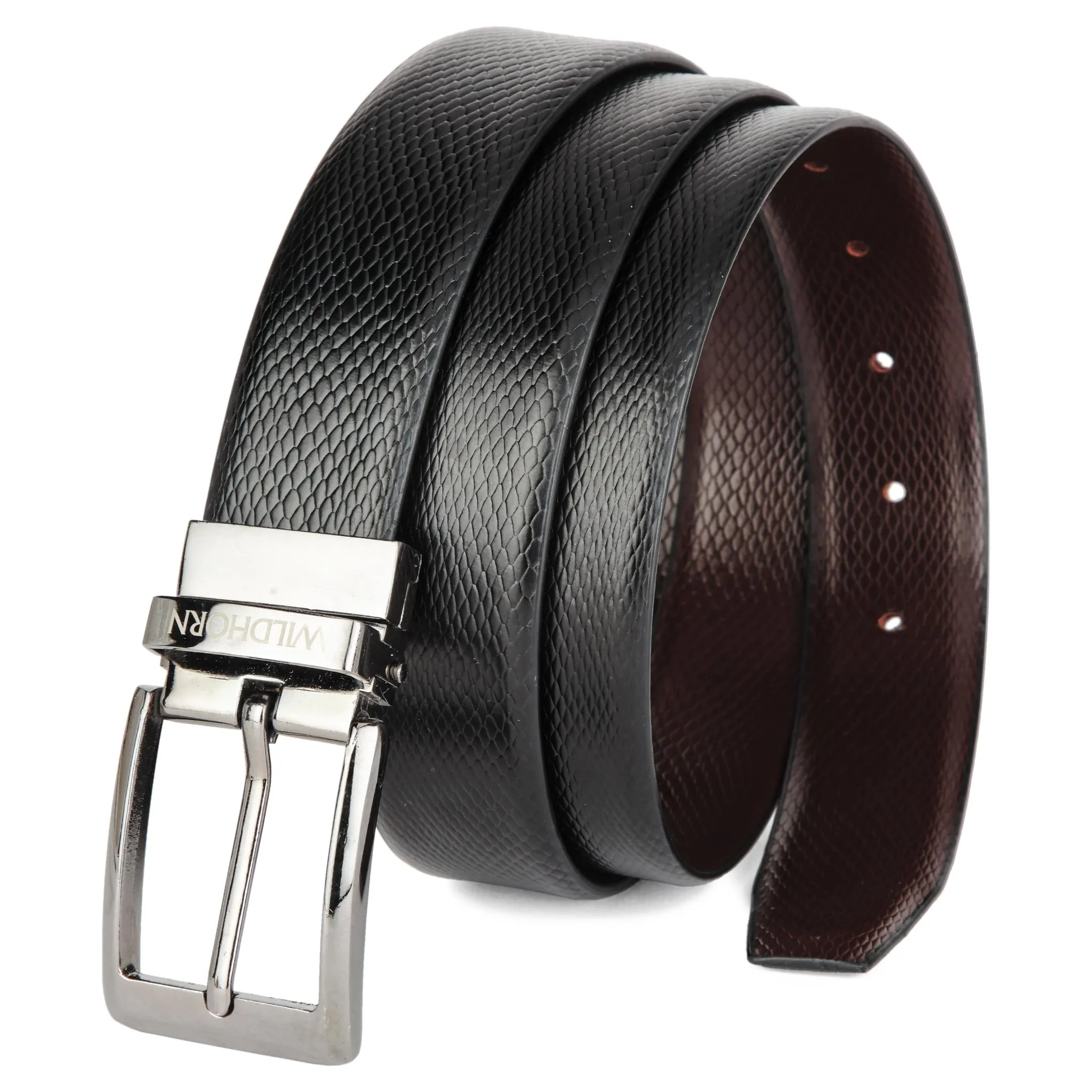 WILDHORN Premium Reversible Leather Belt for Men
