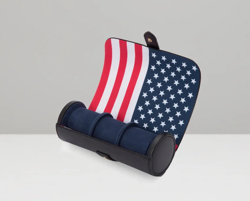 WOLF Navigator Triple Watch Roll - USA Flag