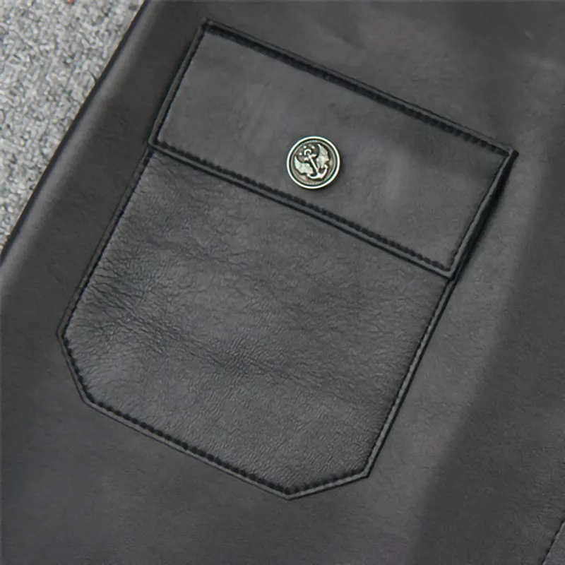 Women Leather Skirts Wrap Hip Patchwork Pocket Button Asymmetric Genuine Sheepskin Short Dress 2022 Autumn Winter New TF4786