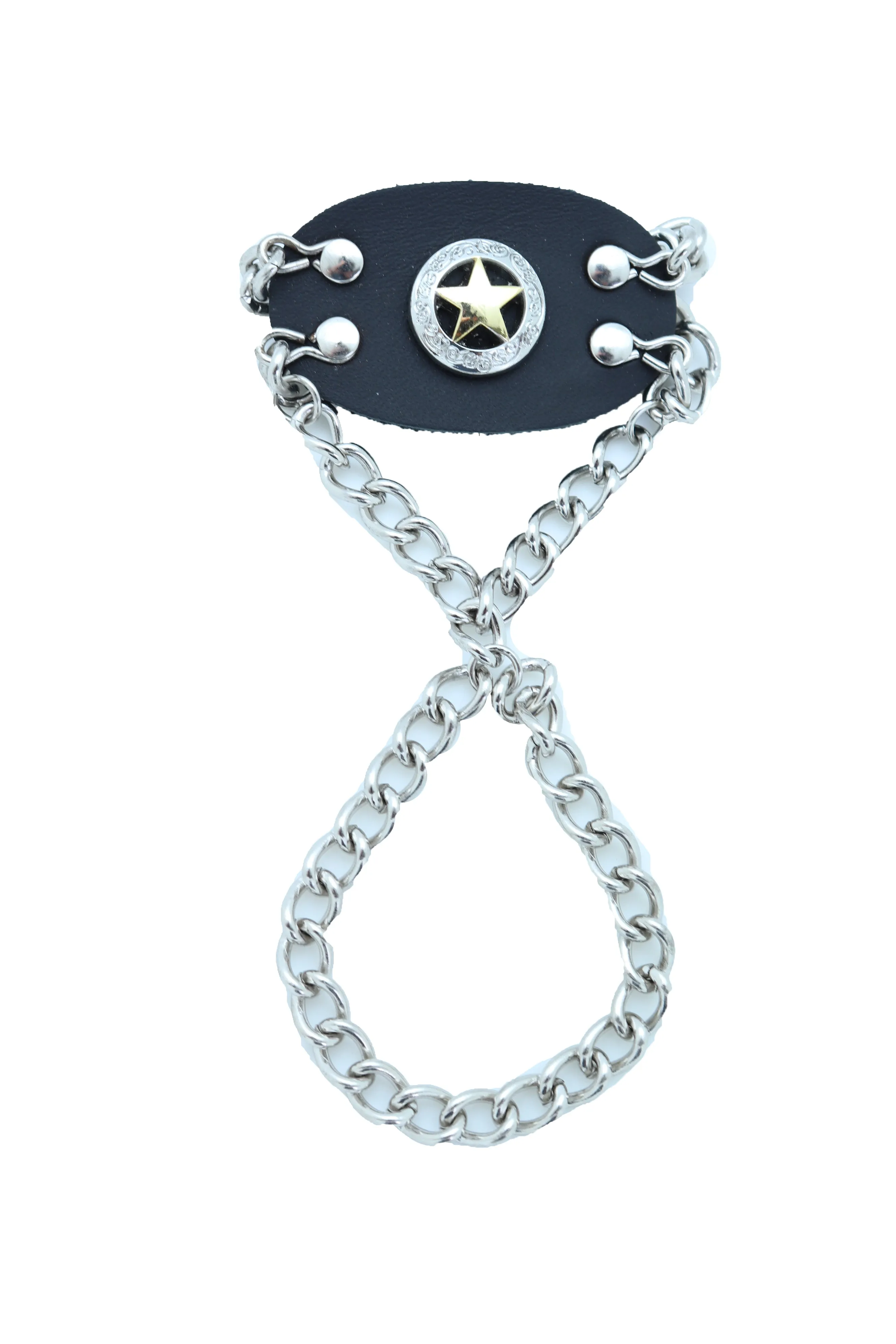 Women Men Bracelet Silver Metal Hand Chain Texas Lone Star Charm Biker Jewelry One Size Fits All