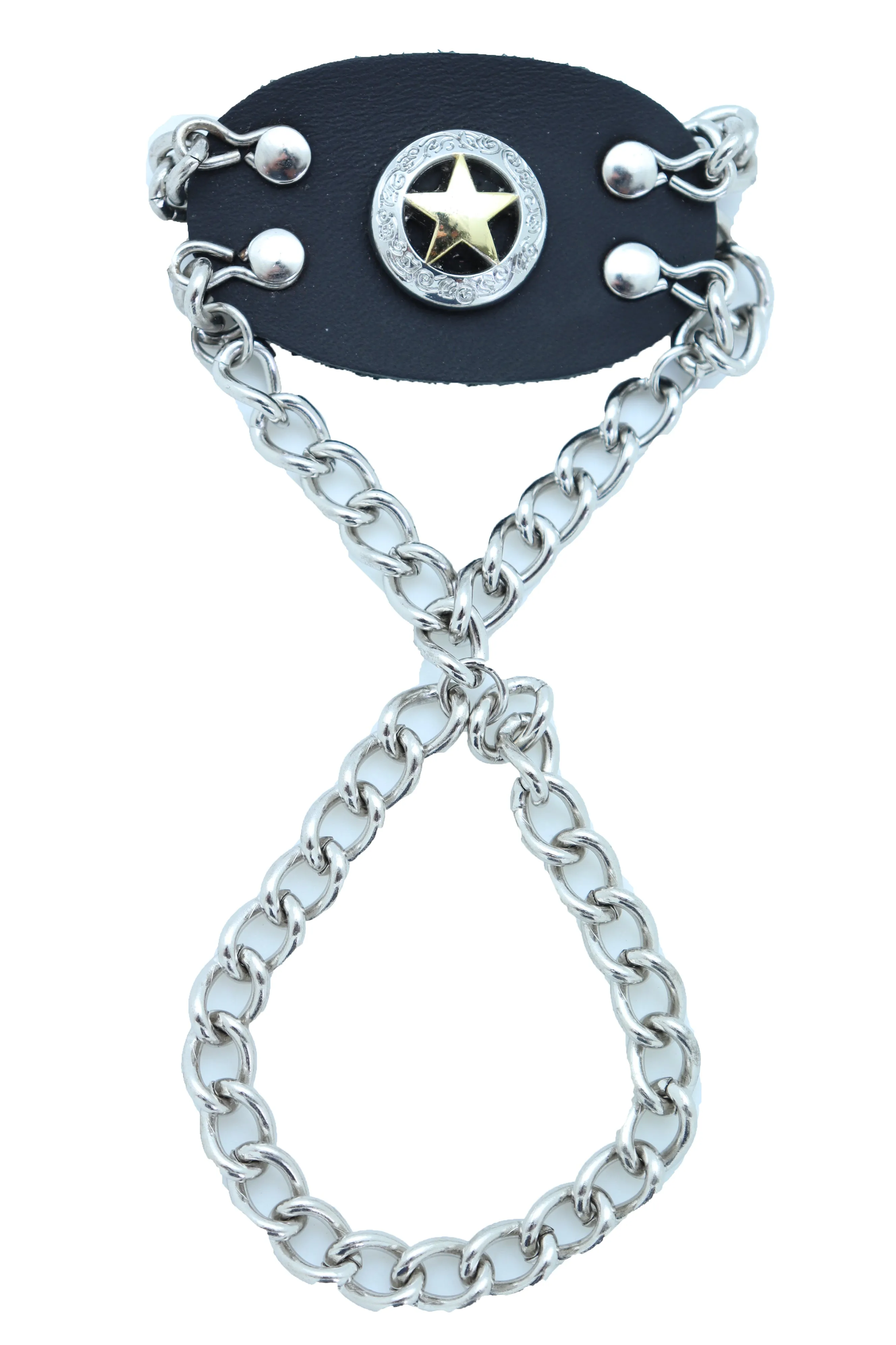 Women Men Bracelet Silver Metal Hand Chain Texas Lone Star Charm Biker Jewelry One Size Fits All