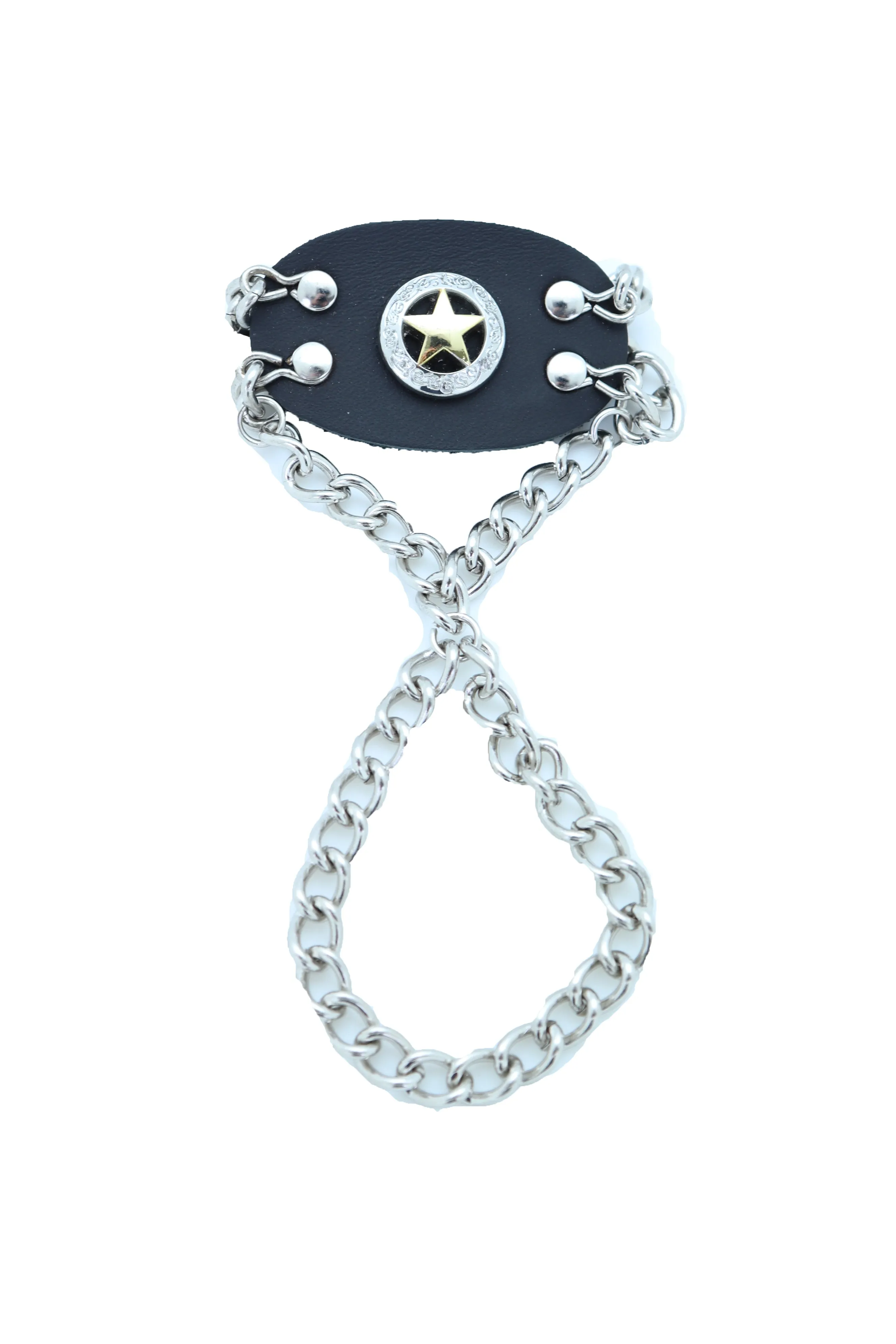 Women Men Bracelet Silver Metal Hand Chain Texas Lone Star Charm Biker Jewelry One Size Fits All