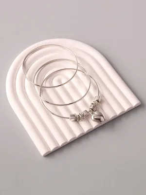 WOMEN'S FASHION GOLD & SILVER HEART BRACELET