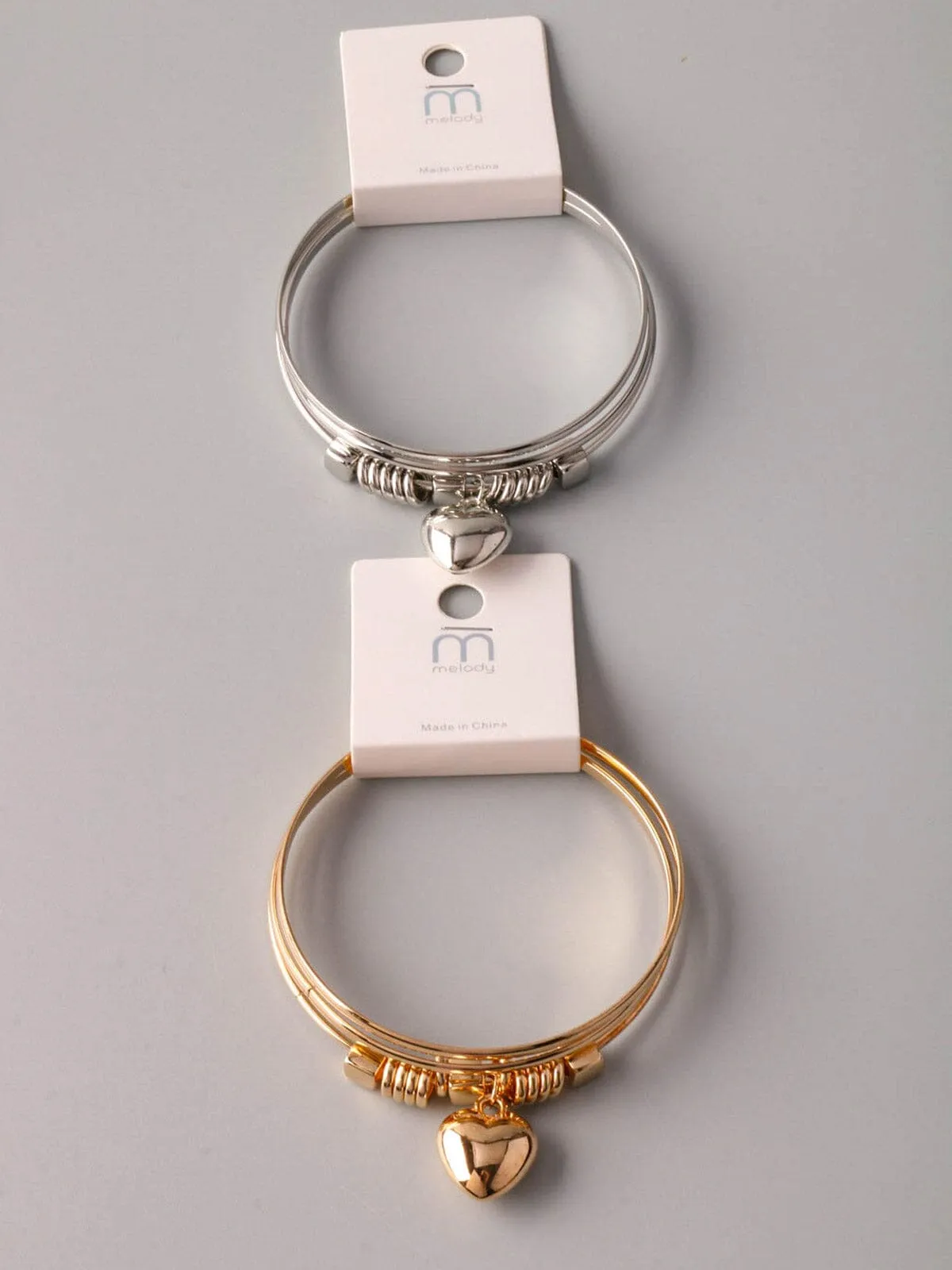 WOMEN'S FASHION GOLD & SILVER HEART BRACELET