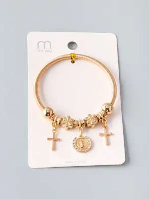 WOMEN'S FASHION GOLD MULTI CHARMS BRACELET