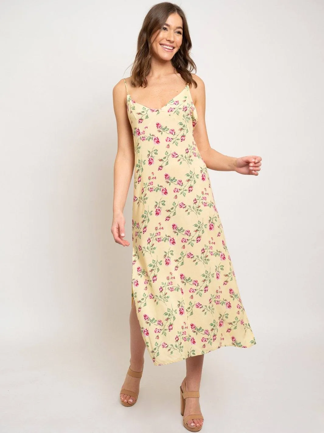 WOMEN'S FLORAL MIDI DRESS