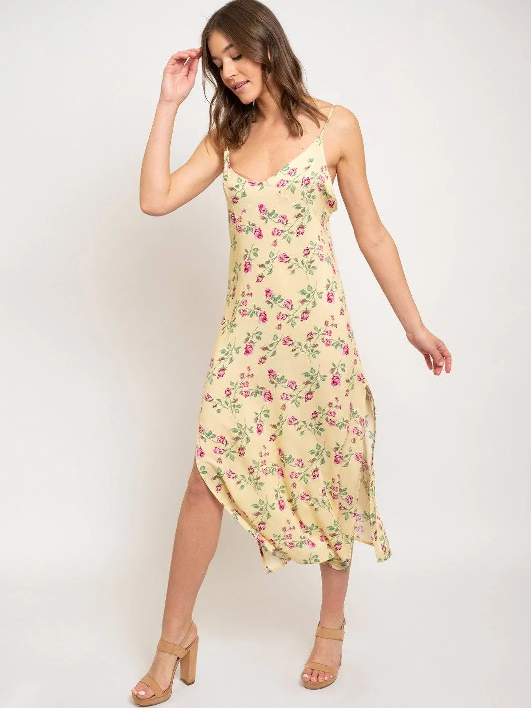 WOMEN'S FLORAL MIDI DRESS