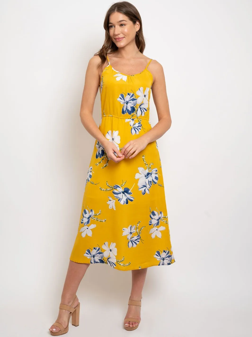WOMEN'S FLORAL MIDI DRESS