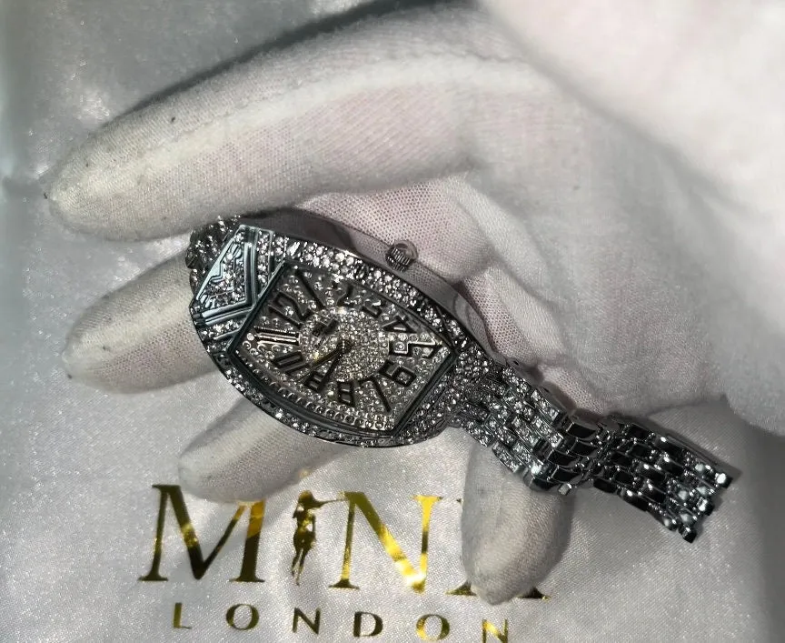 Womens Hip Hop Watch | Iced Out Watch Womens Diamond Watch