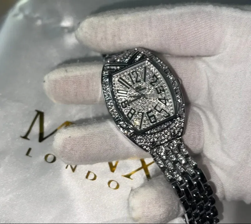 Womens Hip Hop Watch | Iced Out Watch Womens Diamond Watch