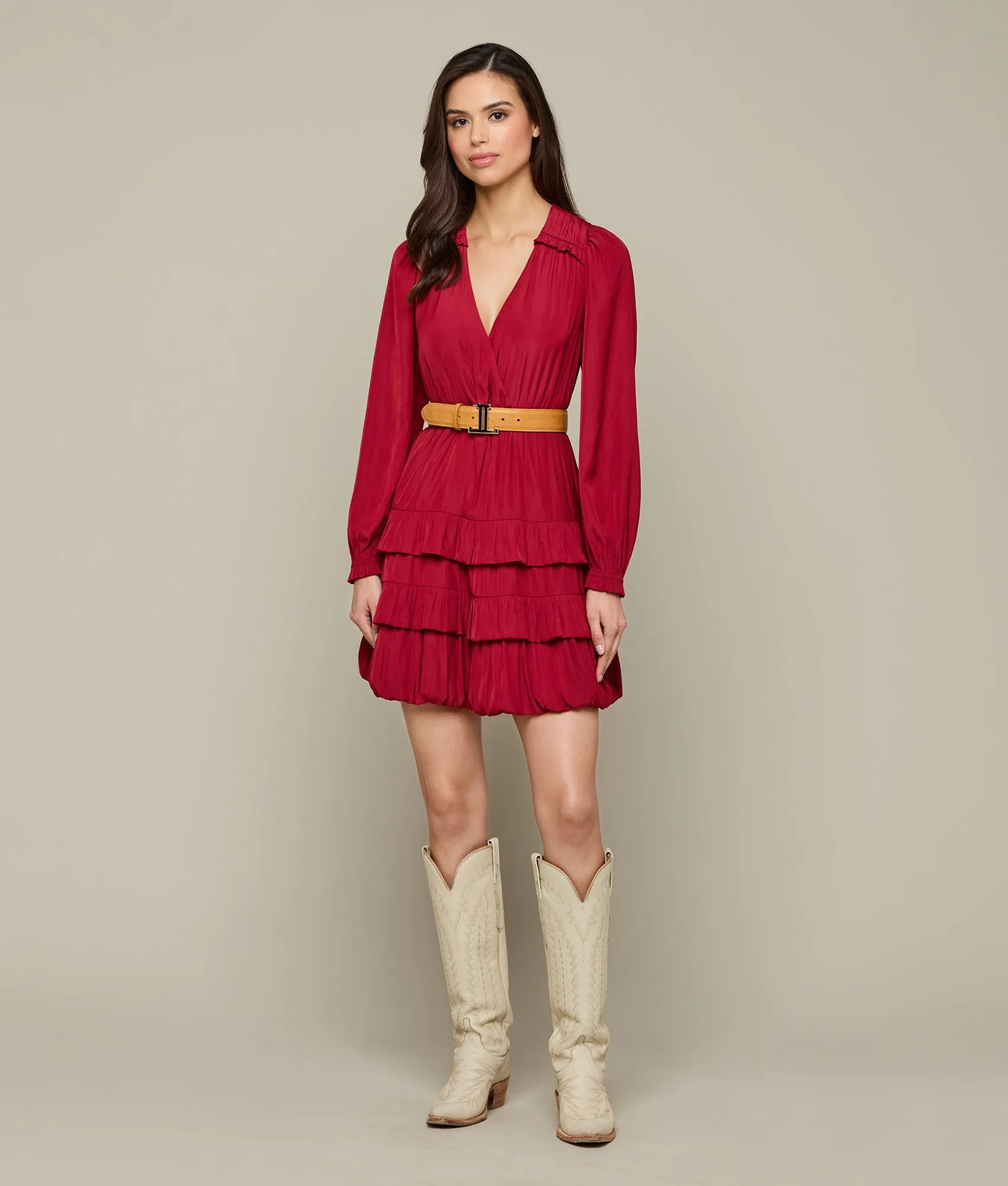 Women's Mirrored L Belt :: Honey
