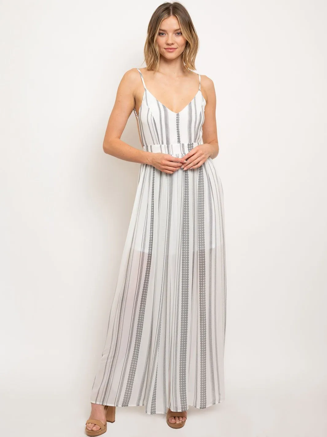 WOMEN'S OPEN BACK MAXI DRESS