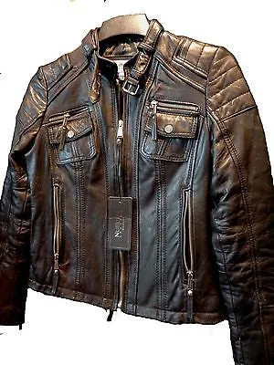 WOMEN'S RACER SHORT W/FOUR EXTERIOR POCKETS SEXY LOOK VERY SOFT LEATHER