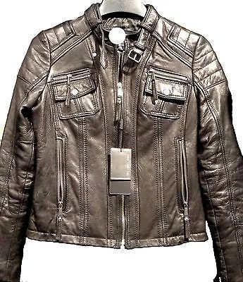 WOMEN'S RACER SHORT W/FOUR EXTERIOR POCKETS SEXY LOOK VERY SOFT LEATHER