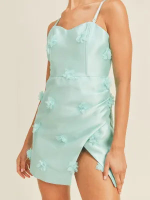 WOMEN'S SLEEVELESS SURPLICE DETAILED MINI DRESS