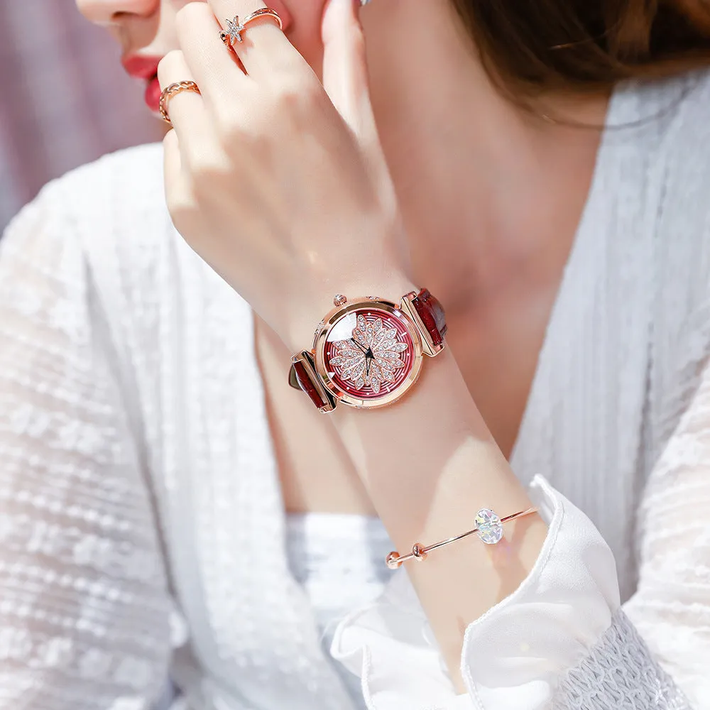 Women's Table for Waterproof Leather of Japanese Core with Fashionable Copper Shell Set