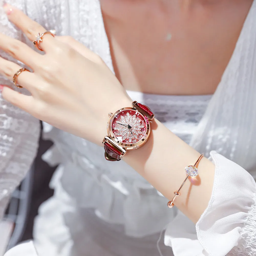 Women's Table for Waterproof Leather of Japanese Core with Fashionable Copper Shell Set
