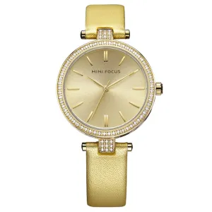 Women's watch with fashionable leather strap