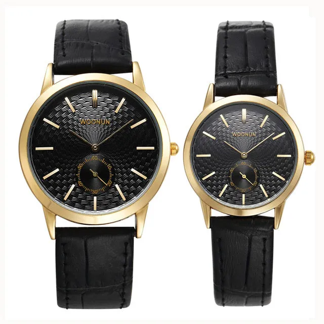 WOONUN Couples Luxury Watch Pair