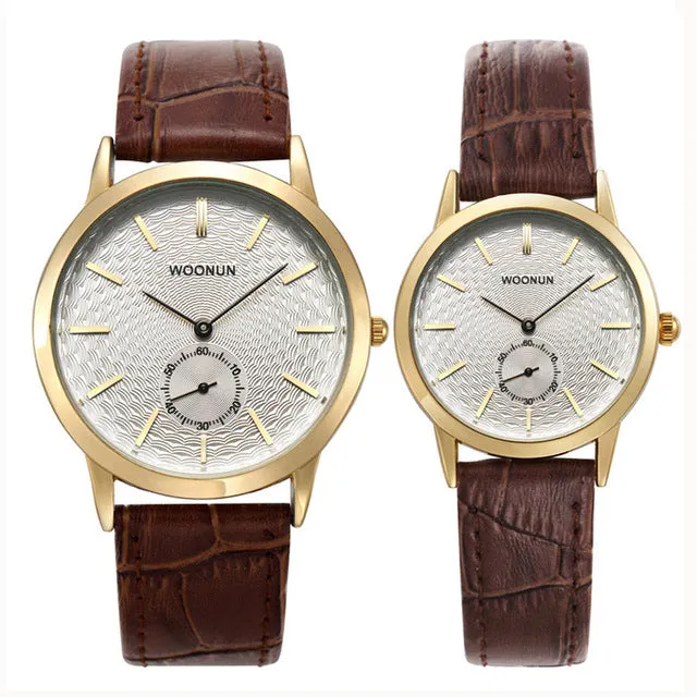 WOONUN Couples Luxury Watch Pair