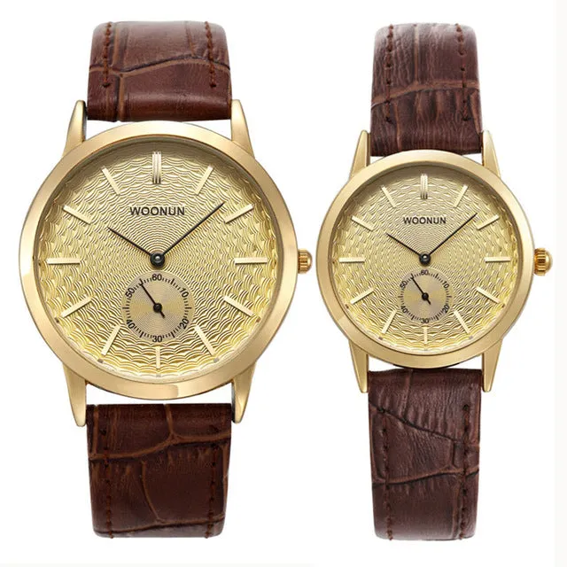 WOONUN Couples Luxury Watch Pair