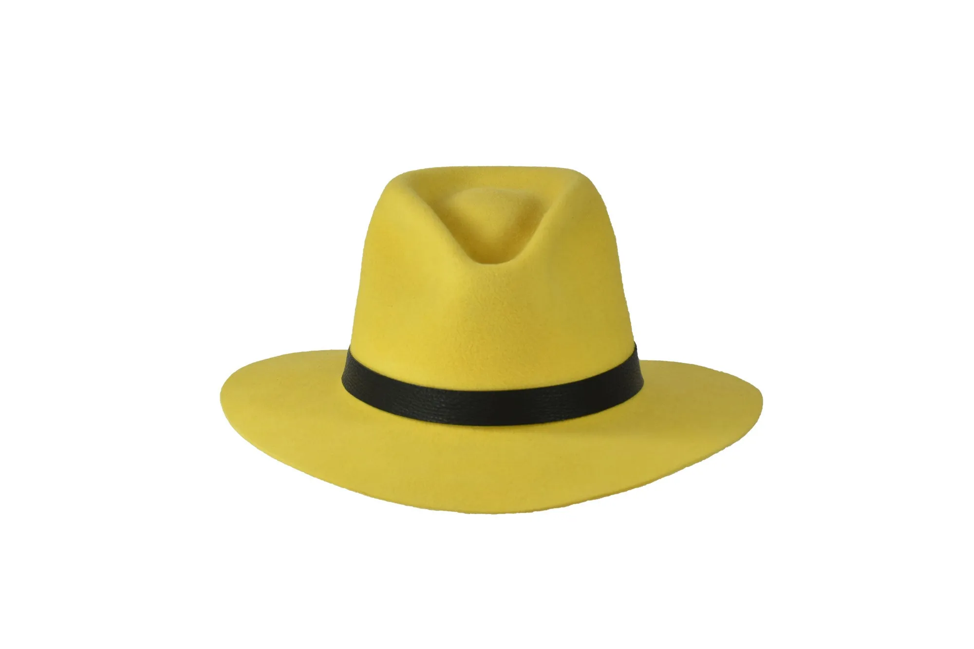 Yellow European Hare Fur Felt Hat