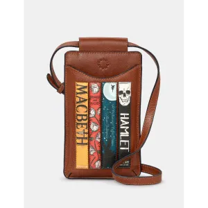 Yoshi Shakespeare Bookworm Brown Leather Phone Case