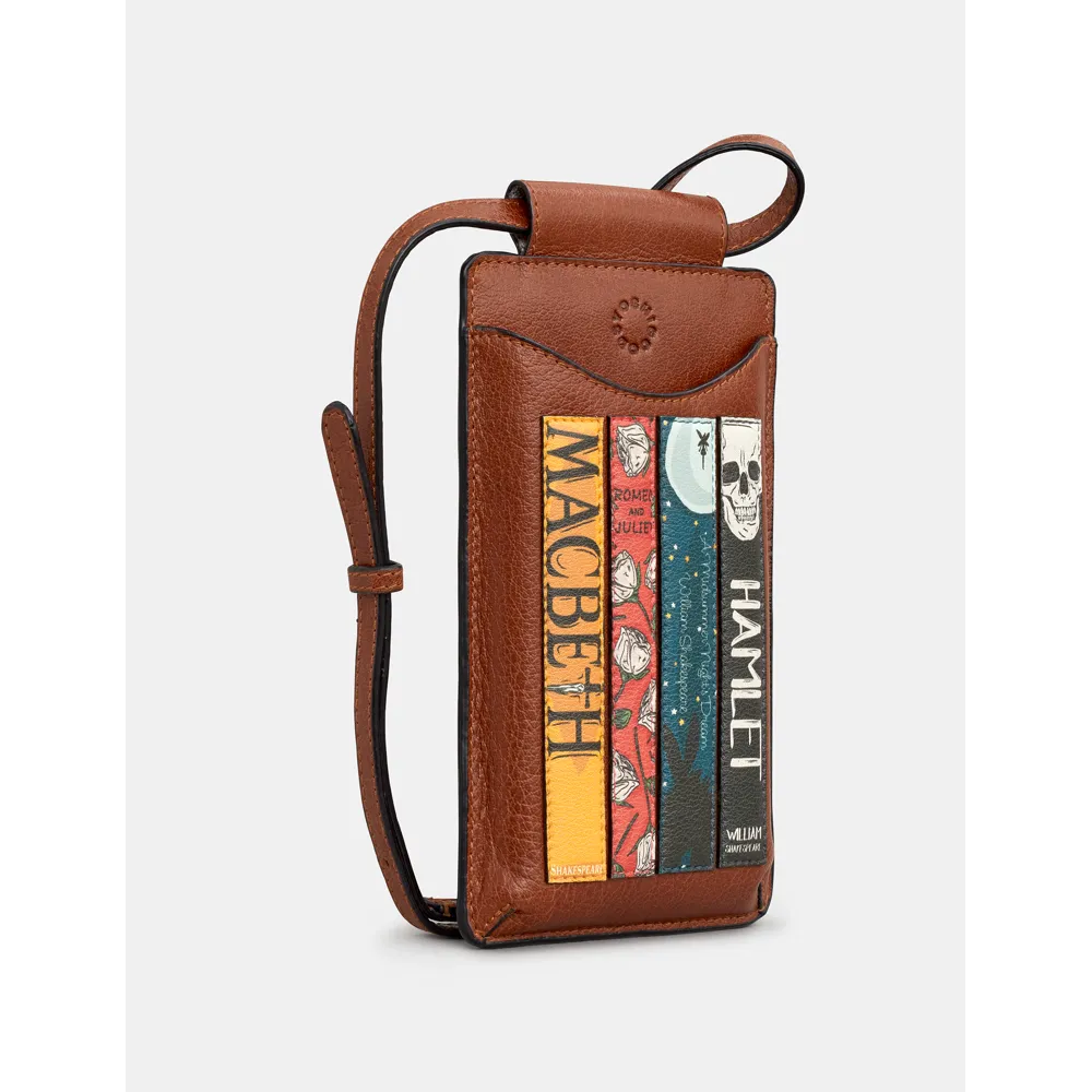 Yoshi Shakespeare Bookworm Brown Leather Phone Case
