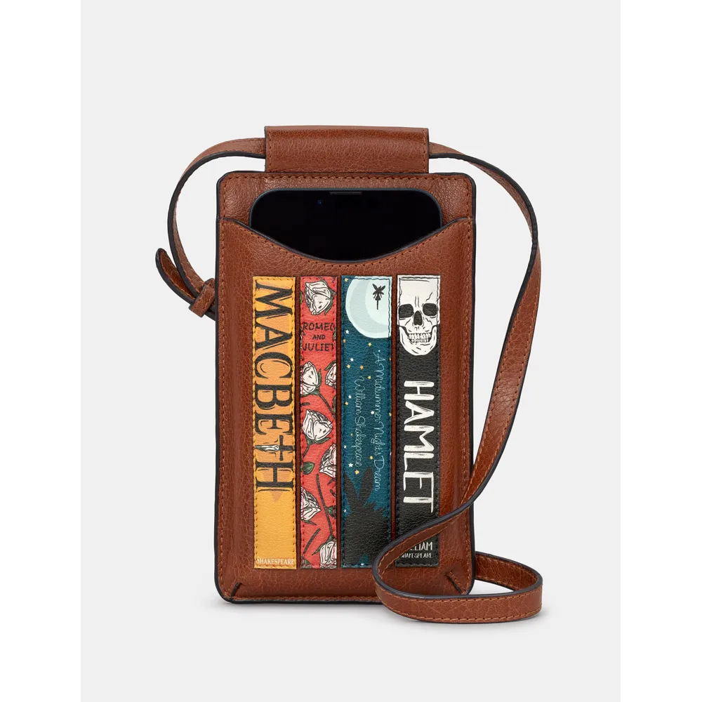 Yoshi Shakespeare Bookworm Brown Leather Phone Case