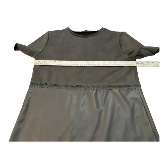 Zara Faux Leather and Suede Dress M