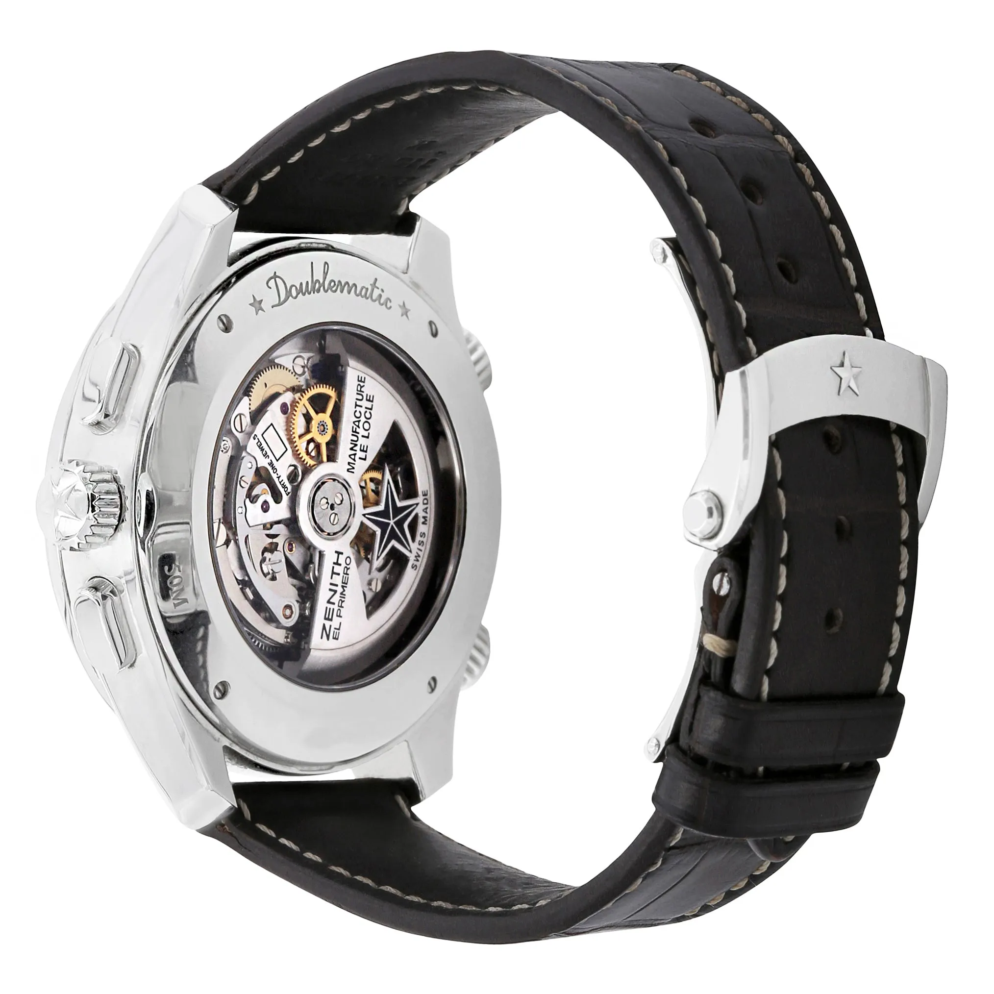 Zenith Doublematic Pilot 03.2400.4046/21.C721 Black Dial Automatic Men's Watch