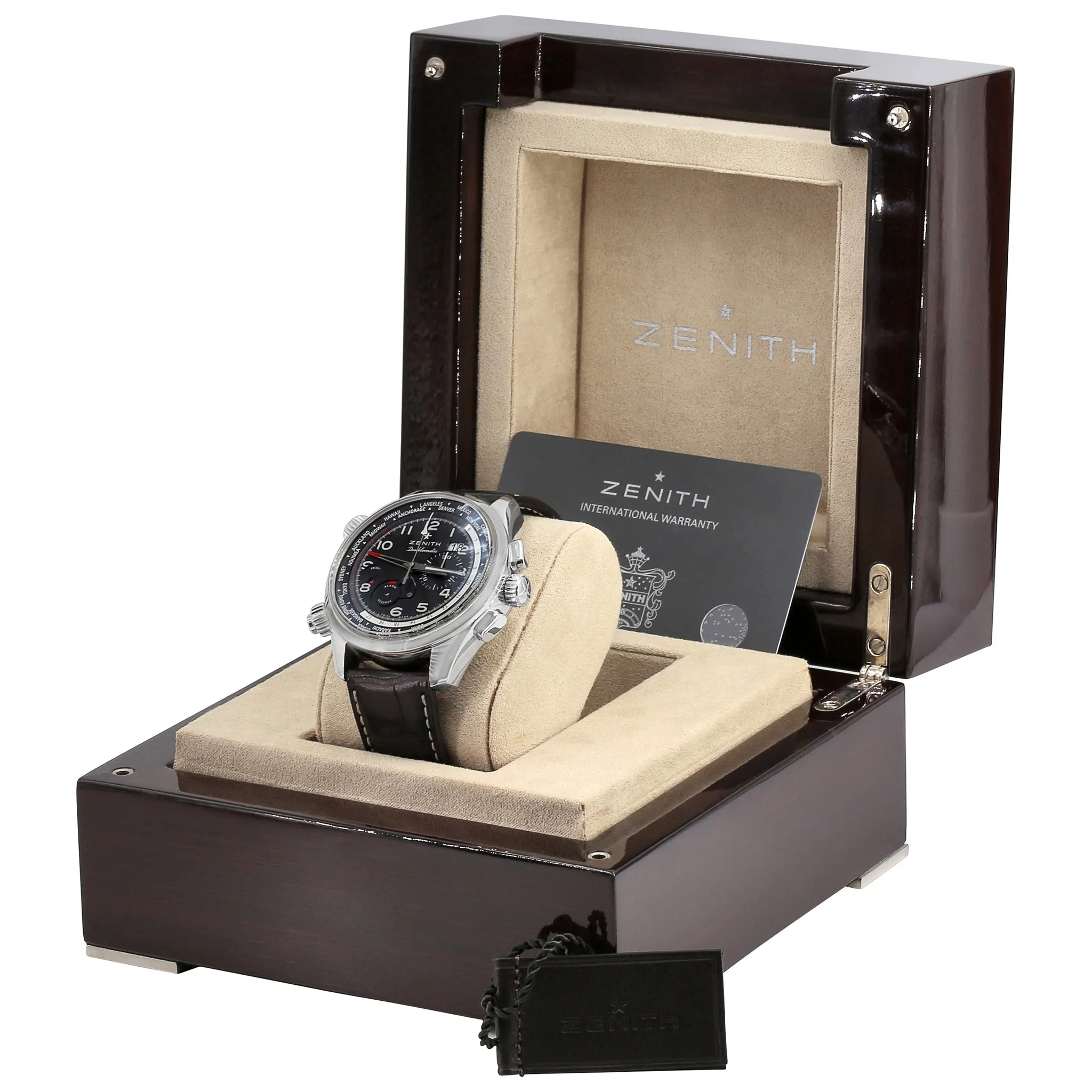 Zenith Doublematic Pilot 03.2400.4046/21.C721 Black Dial Automatic Men's Watch