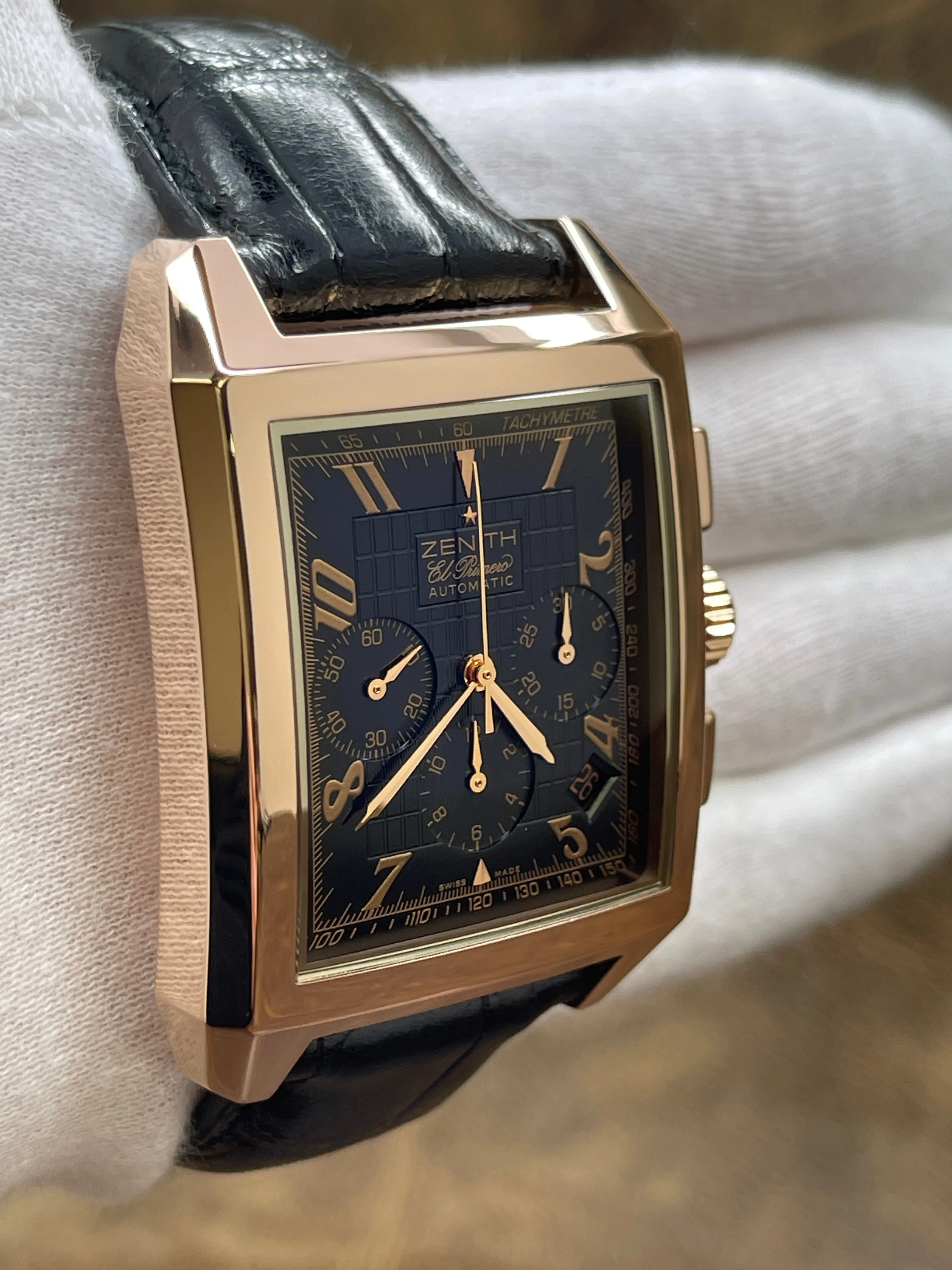 Zenith Grande Port Royal El Primero 18K Chronograph 18.0550.400 Black Dial Automatic Men's Watch