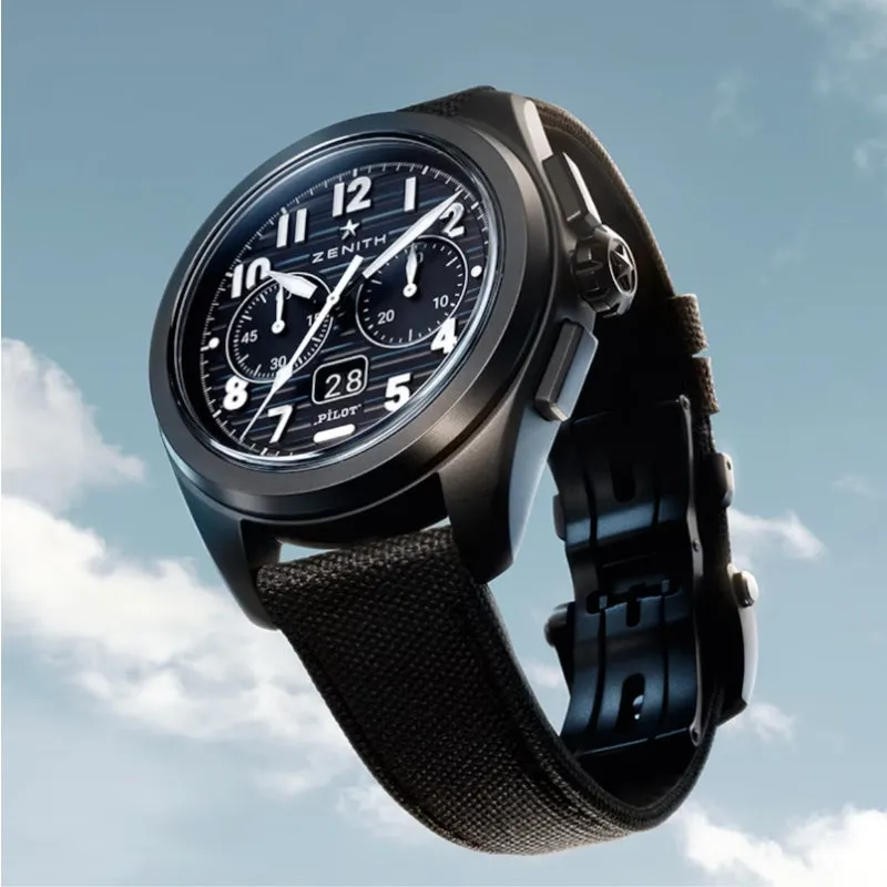 Zenith Pilot Chronograph Flyback Big Date Black Ceramic- 49.4000.3652/21.I001