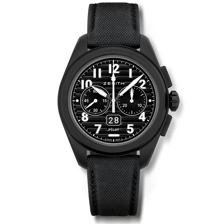 Zenith Pilot Chronograph Flyback Big Date Black Ceramic- 49.4000.3652/21.I001