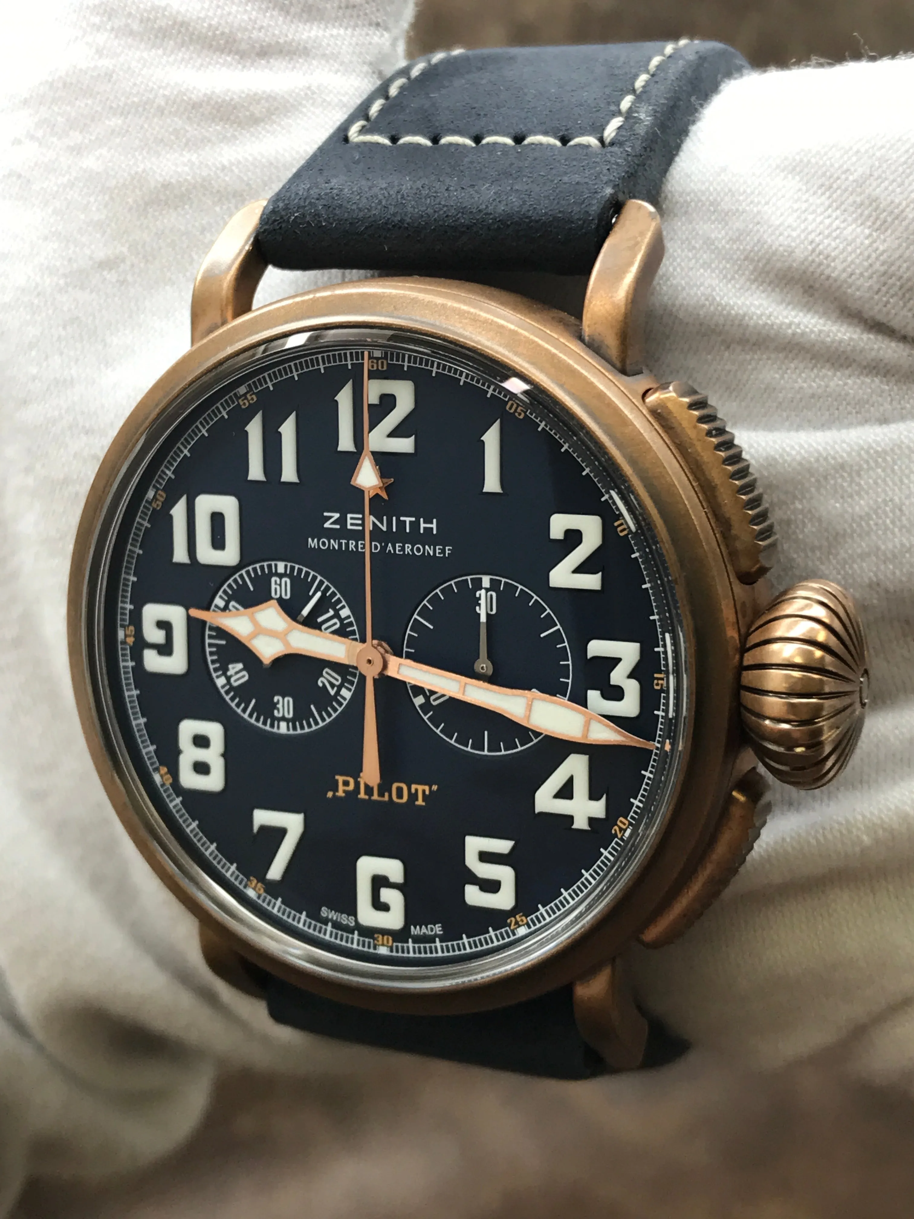 Zenith Pilot Type 20 29.2430.4069 Blue Dial Automatic Men's Watch