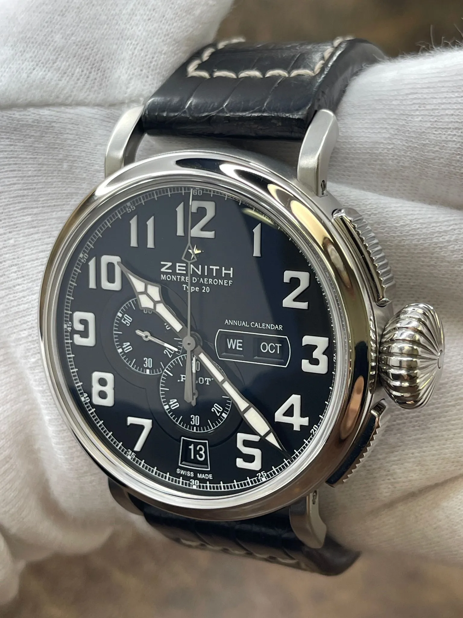 Zenith Pilot Type 20 Annual Calendar 03.2430.4054/21.C721 Black Dial Automatic Men's Watch